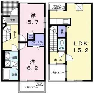 アンジュ ジェルメ【1階】の間取り