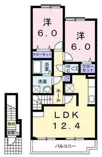 ガーデンハウスYH【2階】の間取り