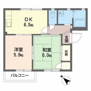 メリーハイツ【2階】の間取り