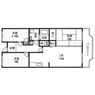 ヨコマーク加茂【4階】の間取り