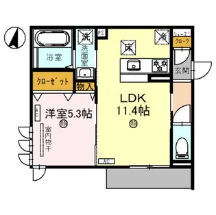Clashist常磐町【1階】の間取り