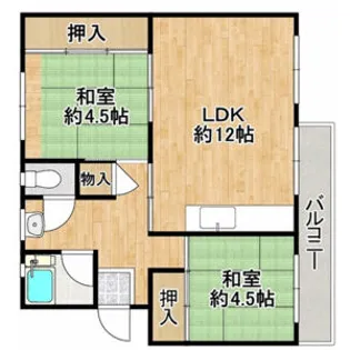 浅香山住宅5号棟【5階】の間取り