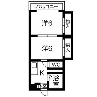 東豊中ハイツ【4階】の間取り