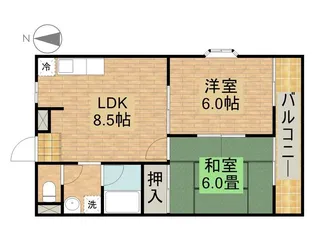 サウスパーク浜寺【3階】の間取り