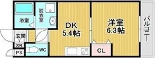 エスファーレ浜寺【3階】の間取り