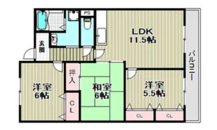 HAPUNA高石【4階】の間取り