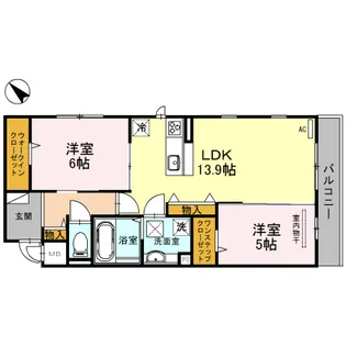 ラ プロスペリータ【1階】の間取り