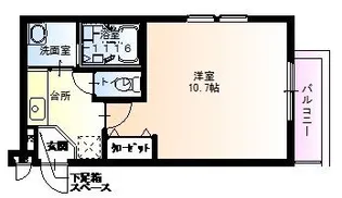 フジパレス百舌鳥本町Ⅱ番館【2階】の間取り