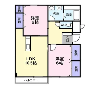 イーストランド【2階】の間取り