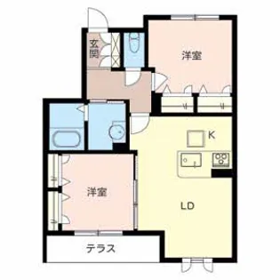 シャーメゾン竹城庵【1階】の間取り