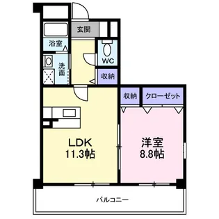 エトワール観音寺【3階】の間取り