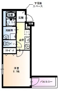 フジパレス長曽根町【1階】の間取り