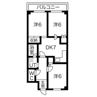 ウォーク羽衣【2階】の間取り