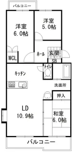 サニーコート鳳南【3階】の間取り