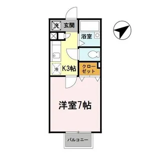 パセオ西之町【2階】の間取り