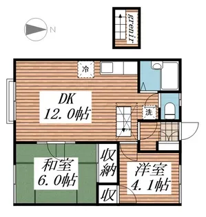 ウィンベルハイツ【1階】の間取り