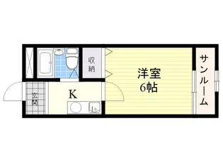 シティハイツ鳳西町【4階】の間取り