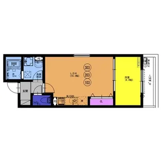 F+style浜寺石津町西1号館【2階】の間取り