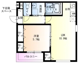 フジパレス高石駅北【1階】の間取り