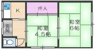 オノーレ大野芝【2階】の間取り