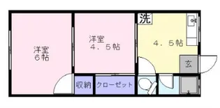 第二末広荘【2階】の間取り