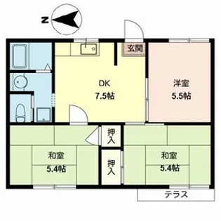 ラ・フォ-レ深井【1階】の間取り