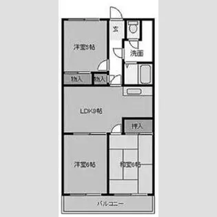南埜マンション赤塚【1階】の間取り