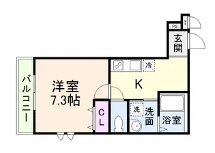 フジパレス三国ヶ丘Ⅰ番館【3階】の間取り