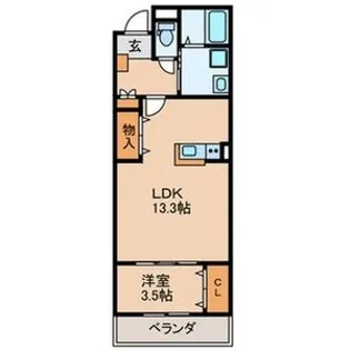 REGIES中百舌鳥【2階】の間取り