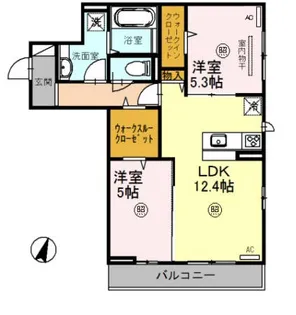 ヴィアラッテア【2階】の間取り