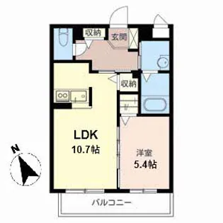 グランシェクル浜寺公園【2階】の間取り