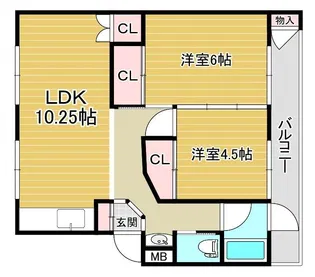 津久野台ファミリーマンション【4階】の間取り