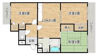ベルハイツ【102号室】の間取り