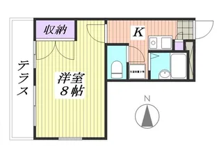 クレセント福田【1階】の間取り