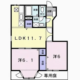 フォレストール1番館【1階】の間取り