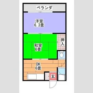 マンション源【2階】の間取り