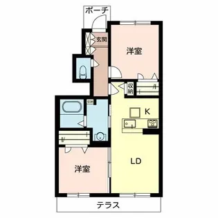 シャーメゾン高師浜【1階】の間取り