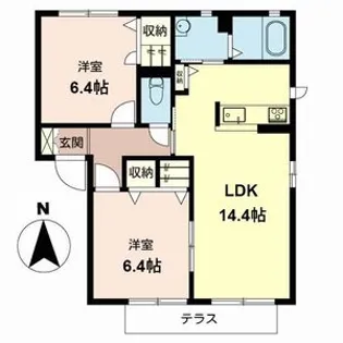 メゾン諏訪森【1階】の間取り