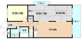 エバーグリーン泉ヶ丘1号館【3階】の間取り