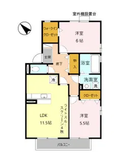 リビングタウン泉大津【2階】の間取り