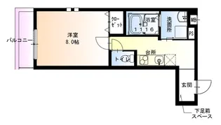 フジパレス上野芝Ⅲ番館【2階】の間取り