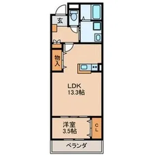 REGIES中百舌鳥【3階】の間取り