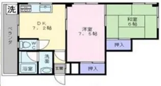 シャトー田中【3階】の間取り