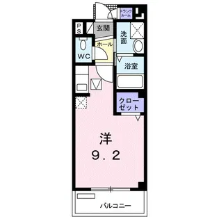 シャン・ド・フルール【2階】の間取り