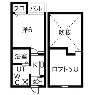 ディアコート石津川【1階】の間取り