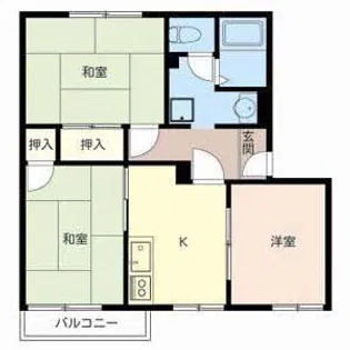 ハイツ曽根【2階】の間取り
