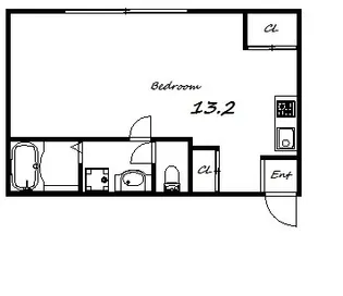 1Kの間取り画像