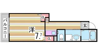 1Kの間取り画像