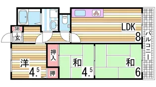 ドムールコスモス福田【2階】の間取り