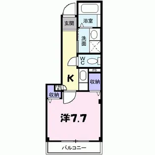 1Kの間取り画像